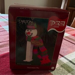 NIB Carlton Snowman Pez Ornament